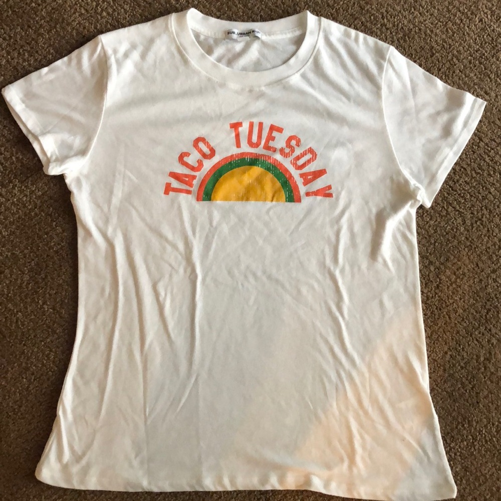 Suburban Riot Taco Tuesday White T-Shirt